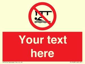 Custom Do not swim in the vicinity of piers